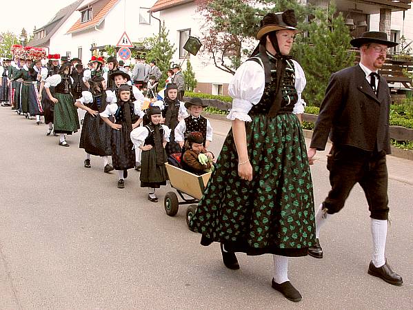 Trachtenverein St. Georgen beim Umzug in Hardt