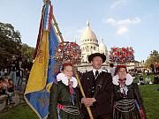 Gruppenbilder beim Weinlesefest in Paris