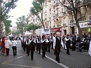 Die  Stadtmusik beim Weinlesefest in Paris