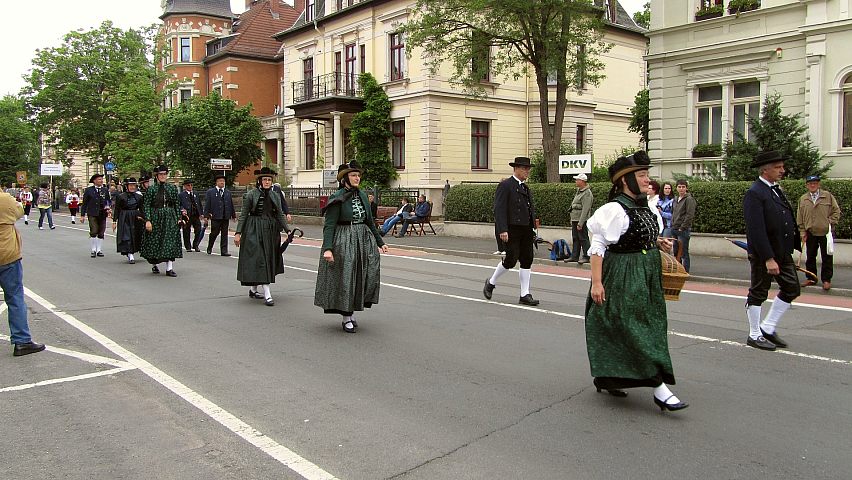 Der Trachtenverein beim Deutschen Trachtenfest in Altenburg 