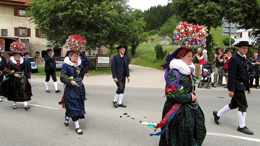 Der Trachtenverein beim Gautrachtentreffen in Niedereschach 