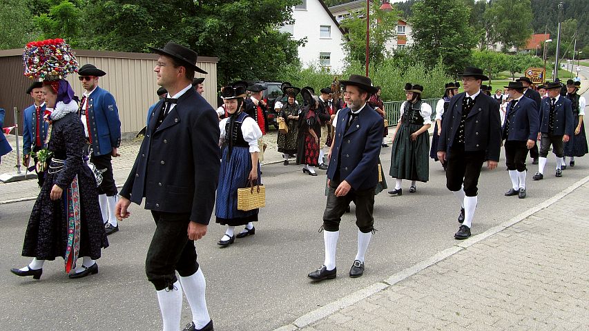 Der Trachtenverein beim Gautrachtentreffen in Niedereschach 
