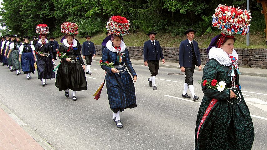 Der Trachtenverein beim Gautrachtentreffen in Niedereschach 