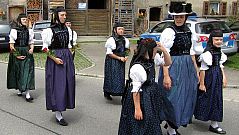 Der Trachtenverein beim Gautrachtentreffen in Niedereschach 